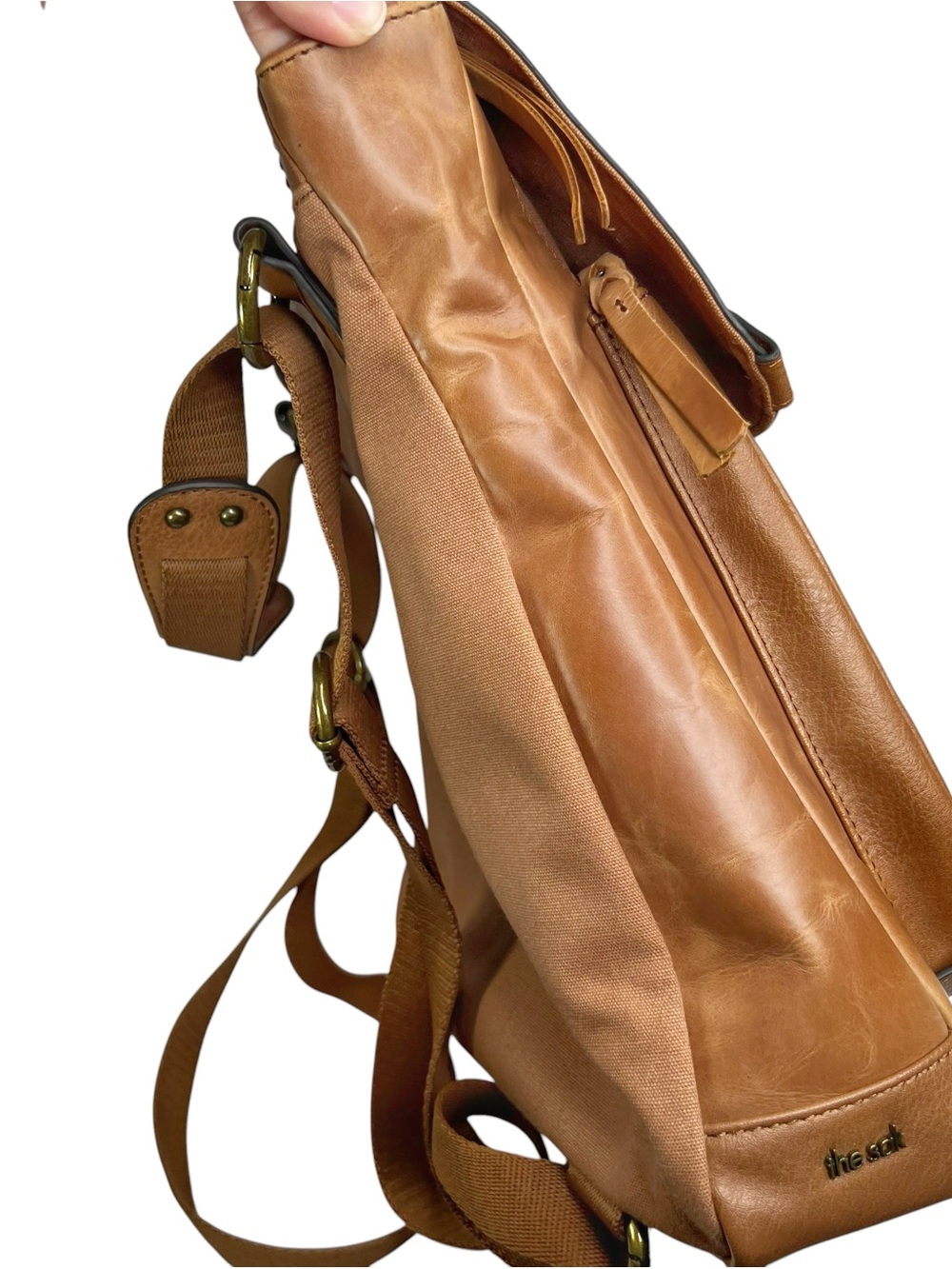 The Sak Ventura Leather Embossed Floral Convertible Backpack Bag - Picture 7 of 15